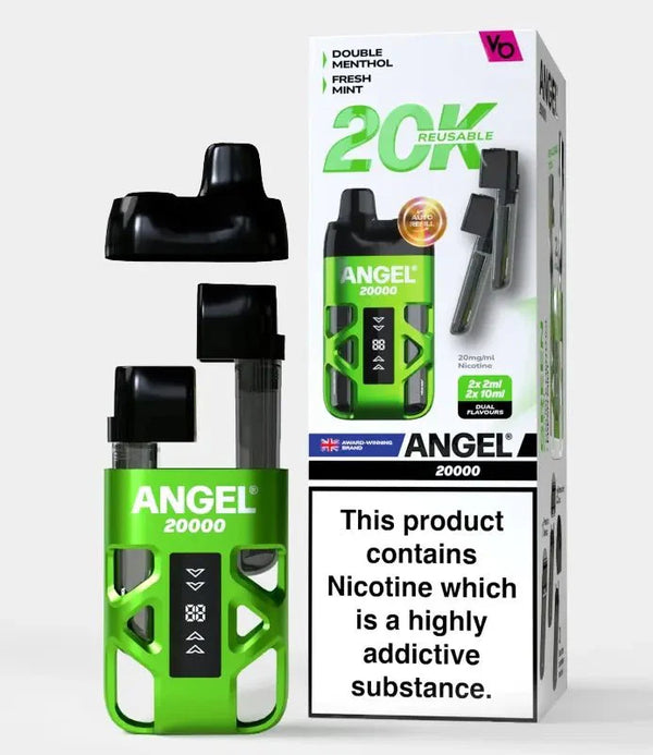 Angel 20000 Disposable Vape Box of 5 - Green Edition - vapeukwholesale