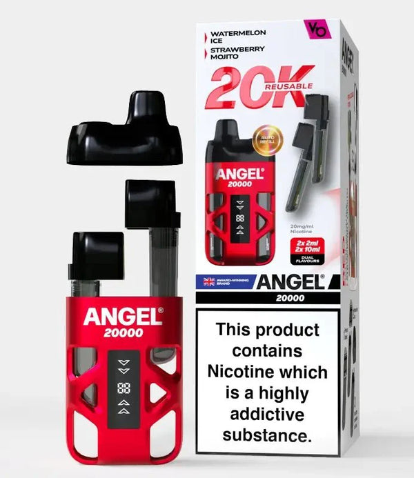 Angel 20000 Disposable Vape Box of 5 - Red Edition - vapeukwholesale
