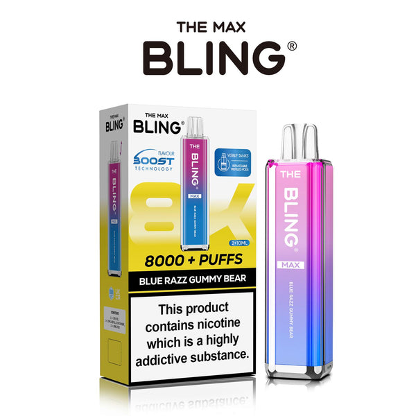 Flavour of Crystal Bling Max 8000 Pod Kit, available in Wholesale Box of 5 at Vapernest Wholesale