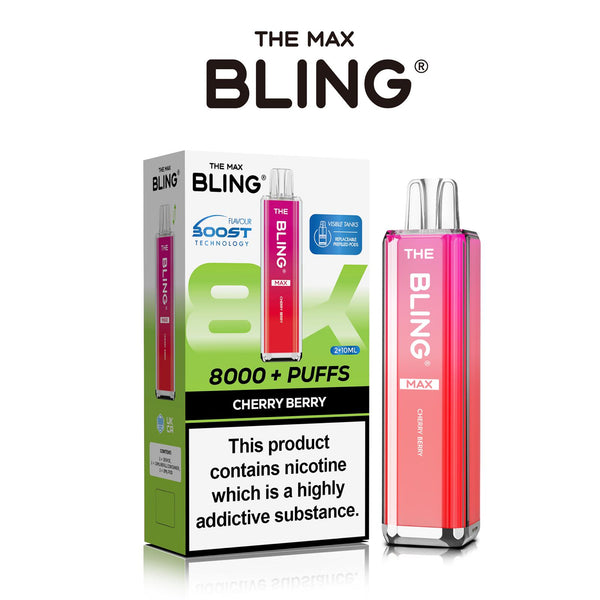 Flavour of Crystal Bling Max 8000 Pod Kit, available in Wholesale Box of 5 at Vapernest Wholesale