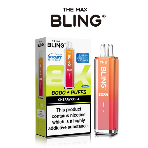 Flavour of Crystal Bling Max 8000 Pod Kit, available in Wholesale Box of 5 at Vapernest Wholesale