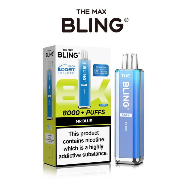 Flavour of Crystal Bling Max 8000 Pod Kit, available in Wholesale Box of 5 at Vapernest Wholesale