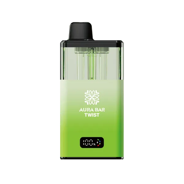 Crystal Prime Aura Bar Twist 40k Vape Kit - Box of 5 in Green Available at Vapernest Wholesale
