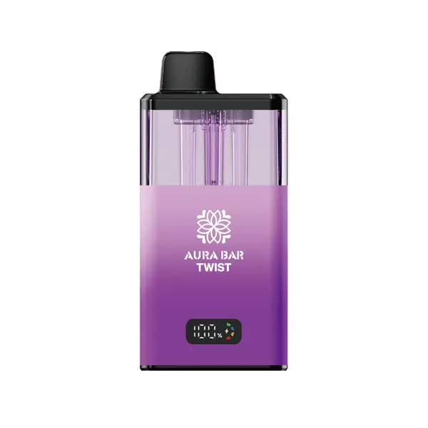 Crystal Prime Aura Bar Twist 40k Vape Kit - Box of 5 in Purple Available at Vapernest Wholesale
