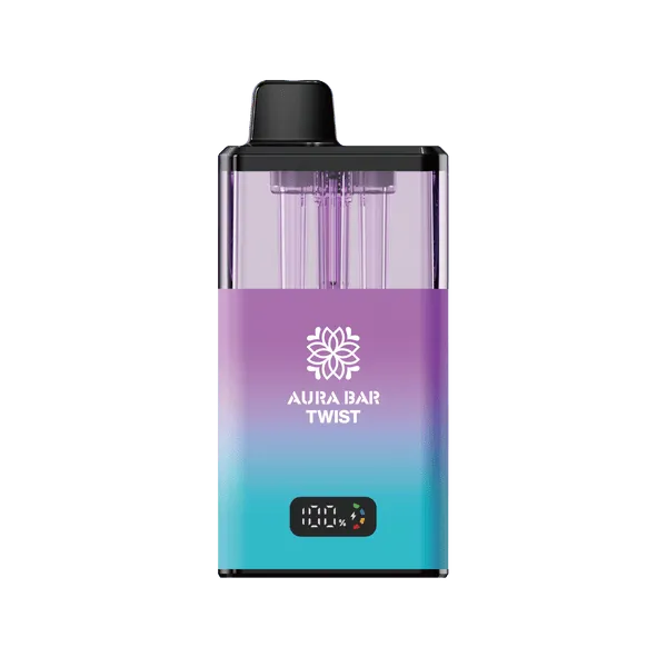 Crystal Prime Aura Bar Twist 40k Vape Kit - Box of 5 in Purple Blue Available at Vapernest Wholesale