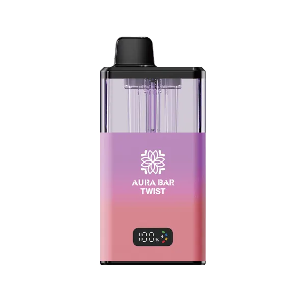 Crystal Prime Aura Bar Twist 40k Vape Kit - Box of 5 in Purple Red Available at Vapernest Wholesale