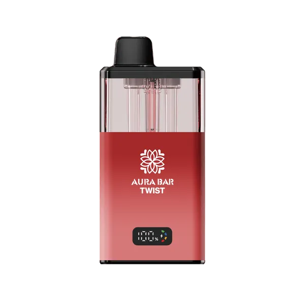 Crystal Prime Aura Bar Twist 40k Vape Kit - Box of 5 in Red Available at Vapernest Wholesale
