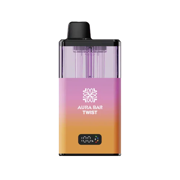 Crystal Prime Aura Bar Twist 40k Vape Kit - Box of 5 in Red Orange Available at Vapernest Wholesale