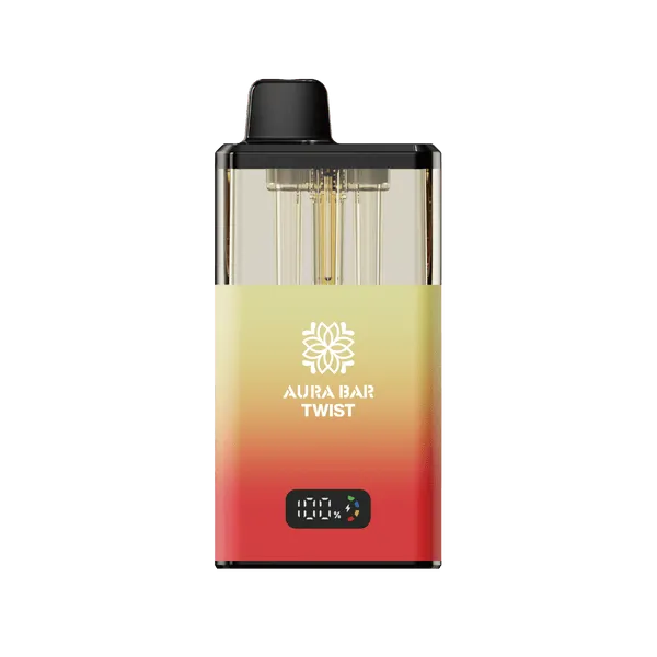 Crystal Prime Aura Bar Twist 40k Vape Kit - Box of 5 in Yellow Red Available at Vapernest Wholesale