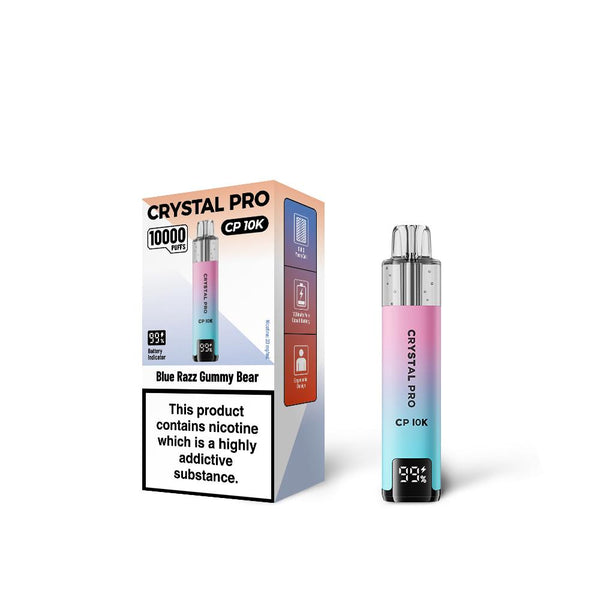Blue Razz Gummy Bear Flavour of The Crystal Pro 10000 (CP10K) Prefilled Pod Kit - Box of 5 at Vapernest Wholesale
