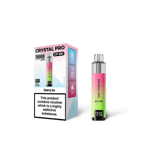 Cherry Ice Flavour of The Crystal Pro 10000 (CP10K) Prefilled Pod Kit - Box of 5 at Vapernest Wholesale