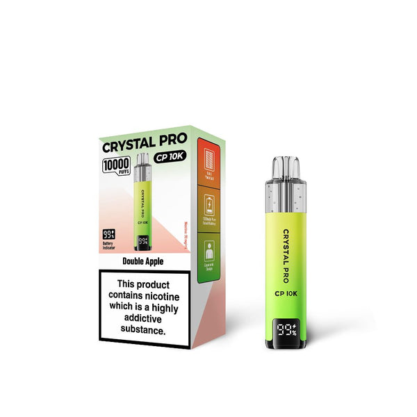 Double Apple Flavour of The Crystal Pro 10000 (CP10K) Prefilled Pod Kit - Box of 5 at Vapernest Wholesale