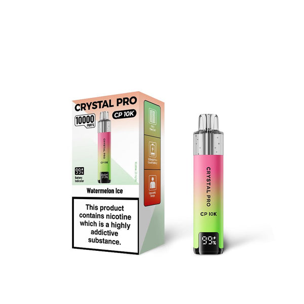 Watermelon Ice Flavour of The Crystal Pro 10000 (CP10K) Prefilled Pod Kit - Box of 5 - Vapernest Wholesale