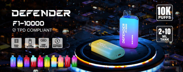 Defender F1 - 10000 Prefilled Pod Vape Kit ( Box of 5 ) - Wholesale Price !