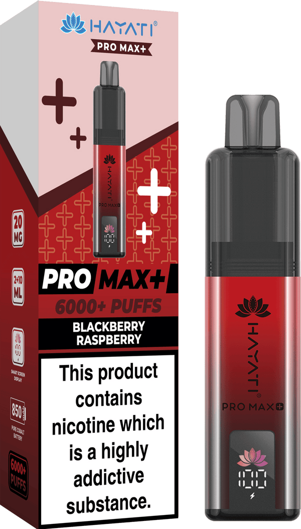 Hayati Pro Max+ 6000 Vape Kit Box of 5 - Blackberry Raspberry