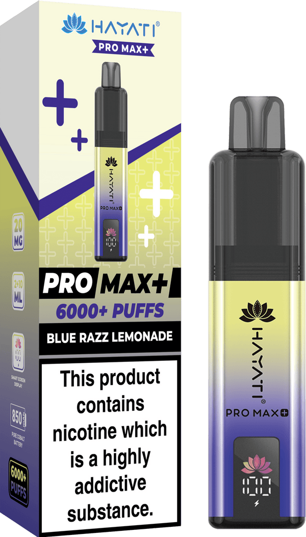 Hayati Pro Max+ 6000 Vape Kit Box of 5 - Blue Razz Lemonade