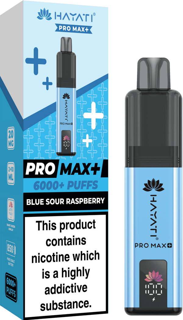 Hayati Pro Max+ 6000 Vape Kit Box of 5 - Blue Sour Raspberry