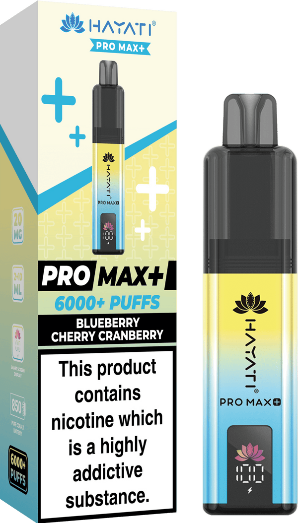 Hayati Pro Max+ 6000 Vape Kit Box of 5 - Blueberry Cherry Cranberry