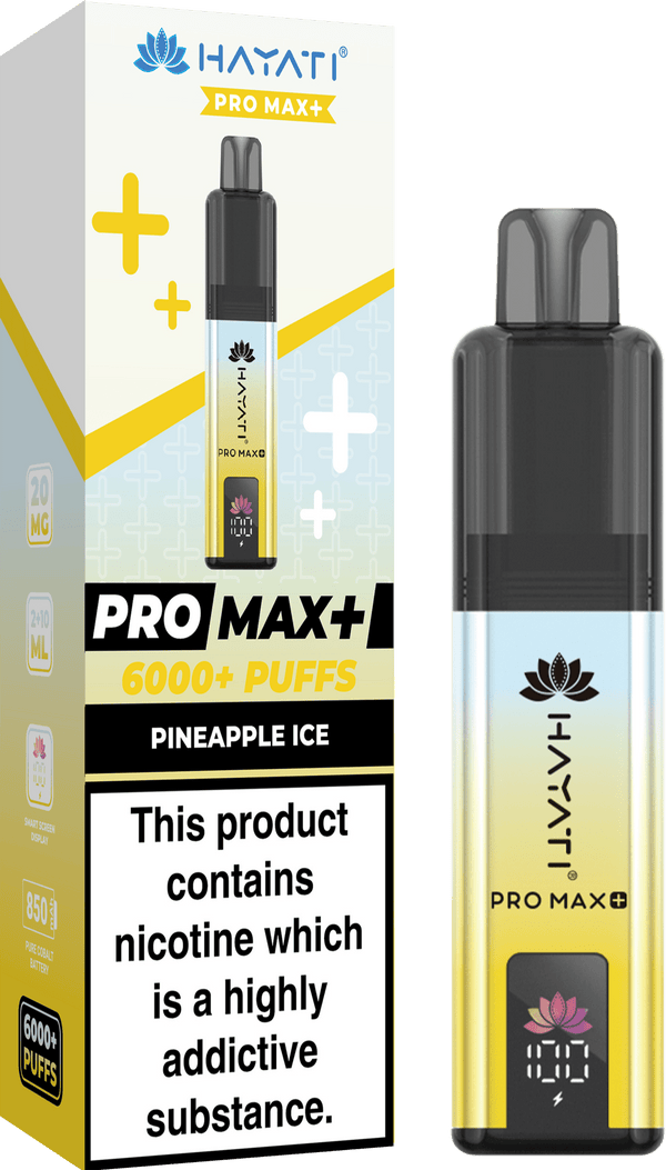 Hayati Pro Max+ 6000 Vape Kit Box of 5 - Pineapple Ice