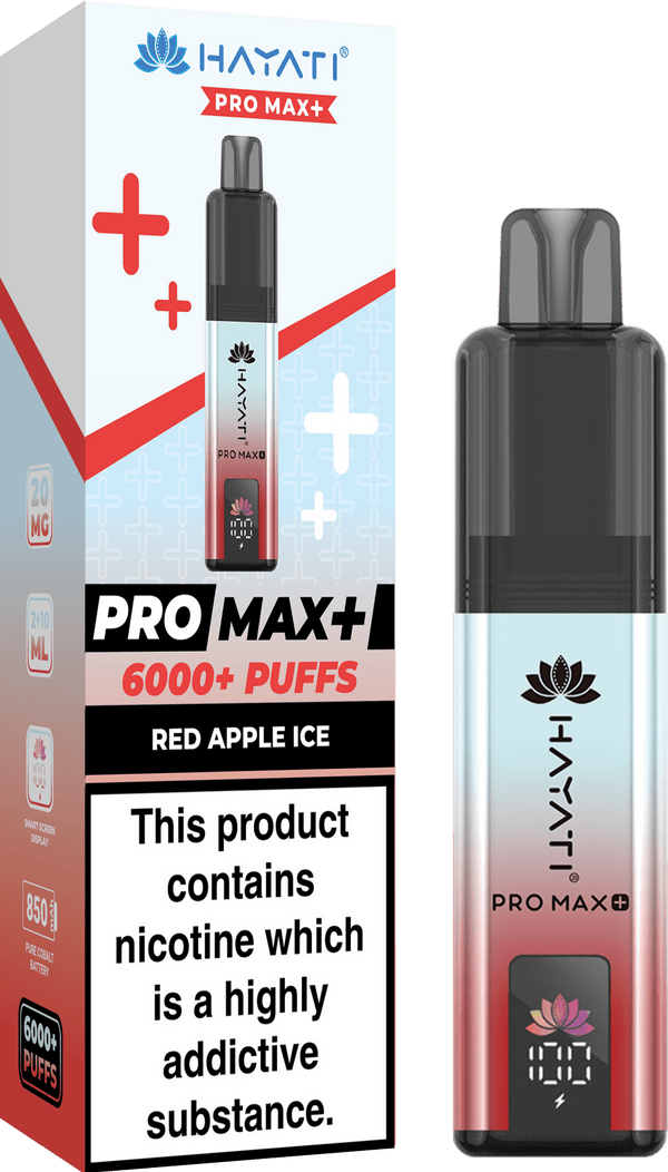 Hayati Pro Max+ 6000 Vape Kit Box of 5 - Red Apple Ice