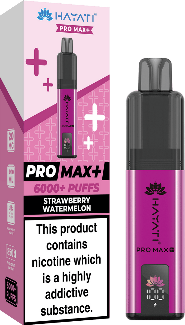 Hayati Pro Max+ 6000 Vape Kit Box of 5 - Strawberry Watermelon