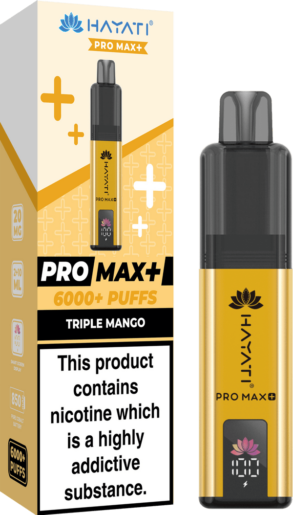 Hayati Pro Max+ 6000 Vape Kit Box of 5 - Triple Mango