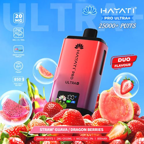 Hayati Pro Ultra Plus 25k Prefilled Pod Kit - Box of 5 in Dragon Berries Flavour at Vapersnest Wholesale