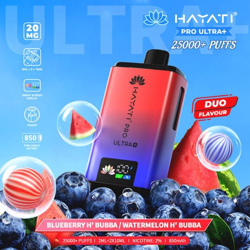 Hayati Pro Ultra Plus 25k Prefilled Pod Kit - Box of 5 in Watermelon H Bubba Flavour at Vapersnest Wholesale