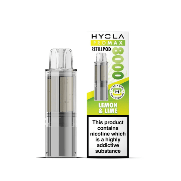 Hyola Pro Max 8000 Prefilled Replacement Pod Box of 5 available in Lemon &Flavour at Vapernest Wholesale