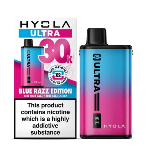 Hyola Ultra 30k Prefilled Pod Vape Kit - Box of 5 - Eliquid Base - Blue Razz Edition at Vapernest Wholesale
