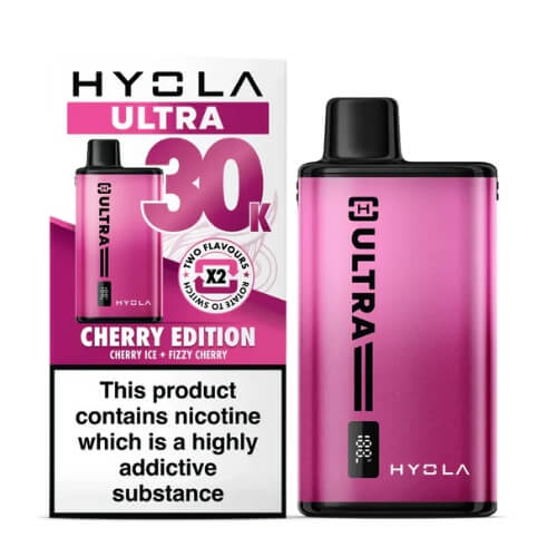 Hyola Ultra 30k Prefilled Pod Vape Kit - Box of 5 - Eliquid Base - Cherry Edition at Vapernest Wholesale