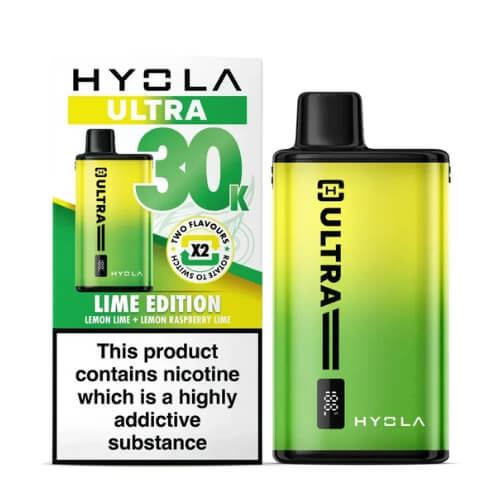 Hyola Ultra 30k Prefilled Pod Vape Kit - Box of 5 - Eliquid Base - Lime Edition at Vapernest Wholesale