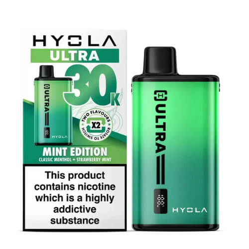 Hyola Ultra 30k Prefilled Pod Vape Kit - Box of 5 - Eliquid Base - Mint Edition at Vapernest Wholesale