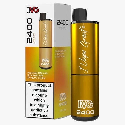 IVG 2400 Puffs 4 in 1 Prefilled Pod kit - Box of 5 Available in Cola Lime Flavor at Vapernest Wholesale