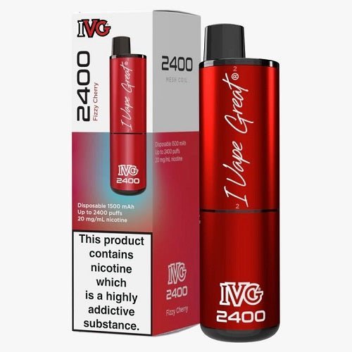 IVG 2400 Puffs 4 in 1 Prefilled Pod kit - Box of 5 Available in Fizzy Cherry Flavor at Vapernest Wholesale