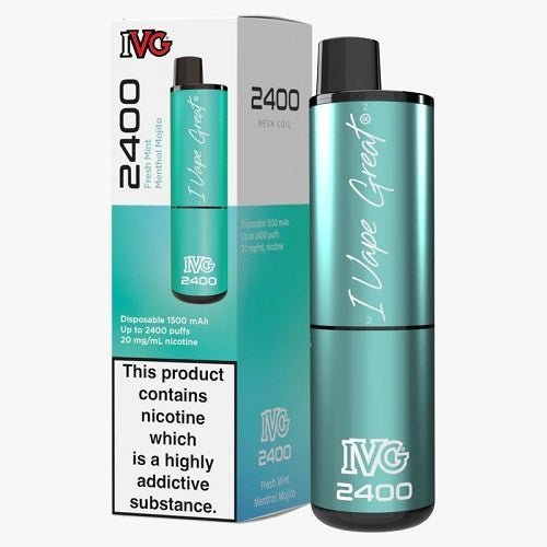 IVG 2400 Puffs 4 in 1 Prefilled Pod kit - Box of 5 Available in Fresh Mint Flavor at Vapernest Wholesale