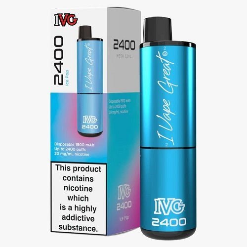 IVG 2400 Puffs 4 in 1 Prefilled Pod kit - Box of 5 Available in Ice Pop Flavor at Vapernest Wholesale