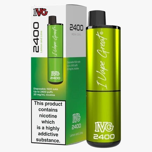 IVG 2400 Puffs 4 in 1 Prefilled Pod kit - Box of 5 Available in Lemon Lime Flavor at Vapernest Wholesale
