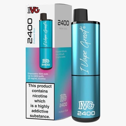 IVG 2400 Puffs 4 in 1 Prefilled Pod kit - Box of 5 Available in Professor Blue Flavor at Vapernest Wholesale
