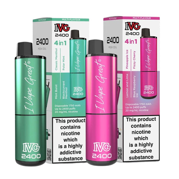 IVG 2400 Puffs 4 in 1 Prefilled Pod kit - Box of 5 Available at Vapernest Wholesale