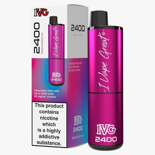IVG 2400 Puffs 4 in 1 Prefilled Pod kit - Box of 5 Available in Watermelon Ice Flavor at Vapernest Wholesale
