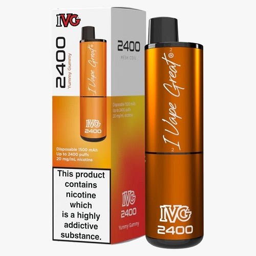 IVG 2400 Puffs 4 in 1 Prefilled Pod kit - Box of 5 Available in Yummy Gummy Flavor at Vapernest Wholesale