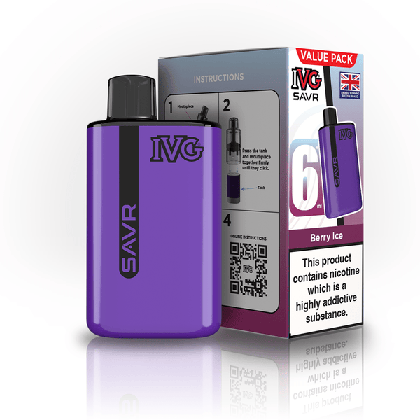IVG SAVR 3000 Disposable Vape Box of 5 - Berry Ice