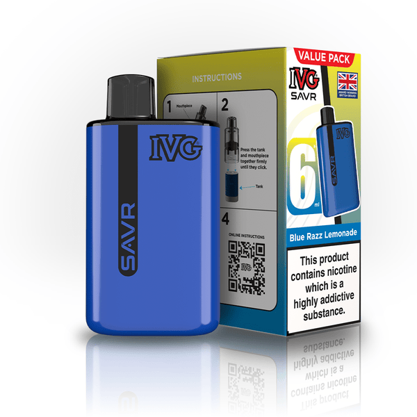 IVG SAVR 3000 Disposable Vape Box of 5 - Blue Razz Lemonade