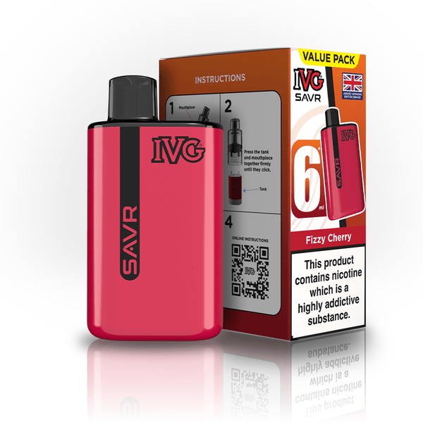 IVG SAVR 3000 Disposable Vape Box of 5 - Fizzy Cherry
