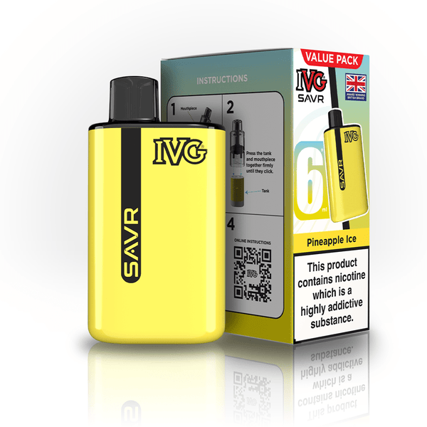 IVG SAVR 3000 Disposable Vape Box of 5 - Pineapple Ice