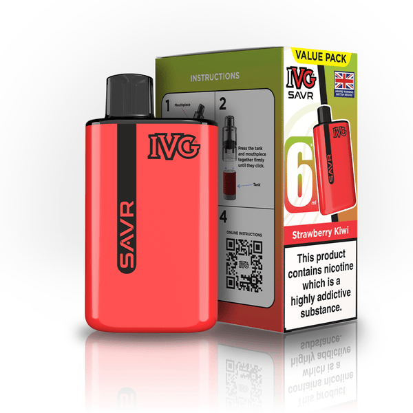 IVG SAVR 3000 Disposable Vape Box of 5 - Strawberry Kiwi