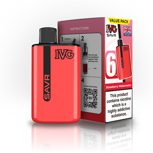 IVG SAVR 3000 Disposable Vape Box of 5 - Strawberry Watermelon