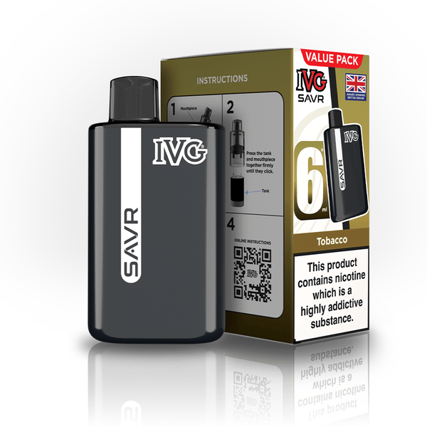 IVG SAVR 3000 Disposable Vape Box of 5 - Tobacco