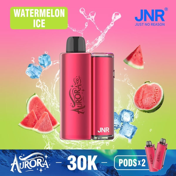 Flavour Watermelon Ice of JNR Aurora 30k Pod vape Kit - Box of 5 at Vapernest Wholesale